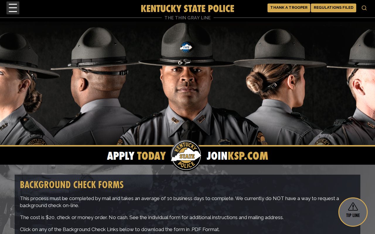 Lincoln County criminal history KSP conviction record forms