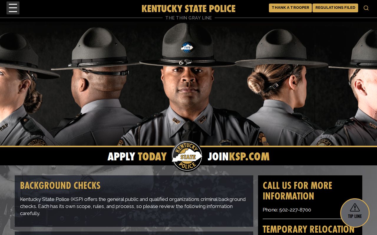 Lincoln County criminal history Kentucky State Police background checks