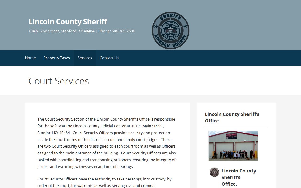 Lincoln County criminal court cases Judicial Center security rules